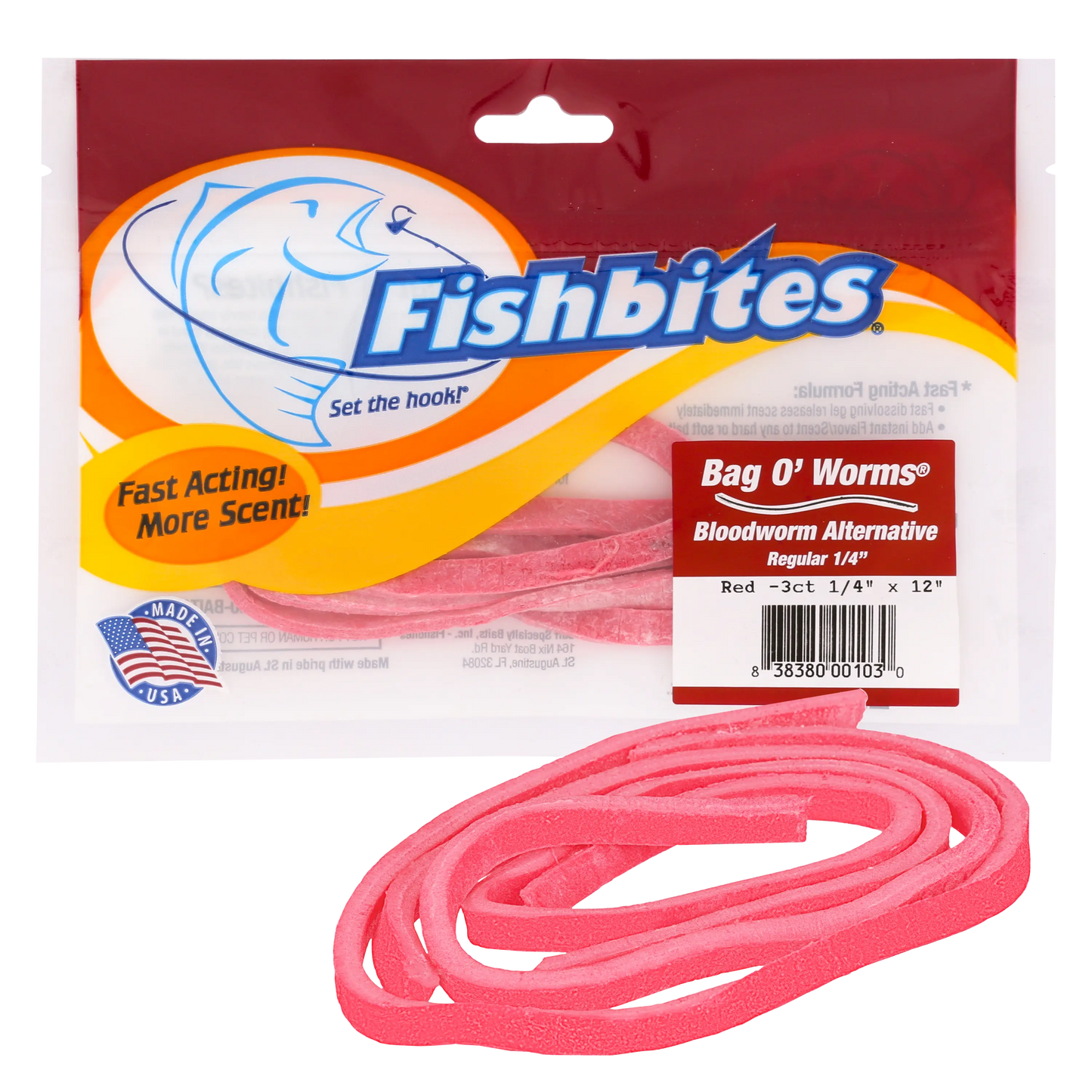 Fishbites Bag O' Worms - Bloodworm - Fast Acting