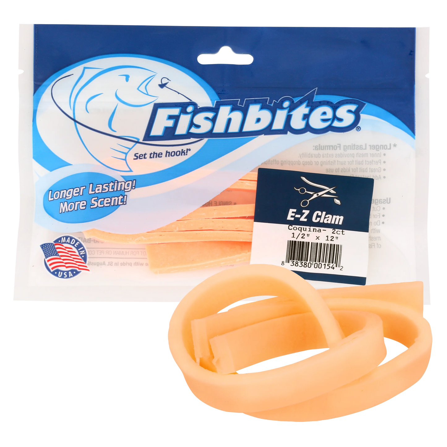 Fishbites E-Z Baits - Clam - Long Lasting