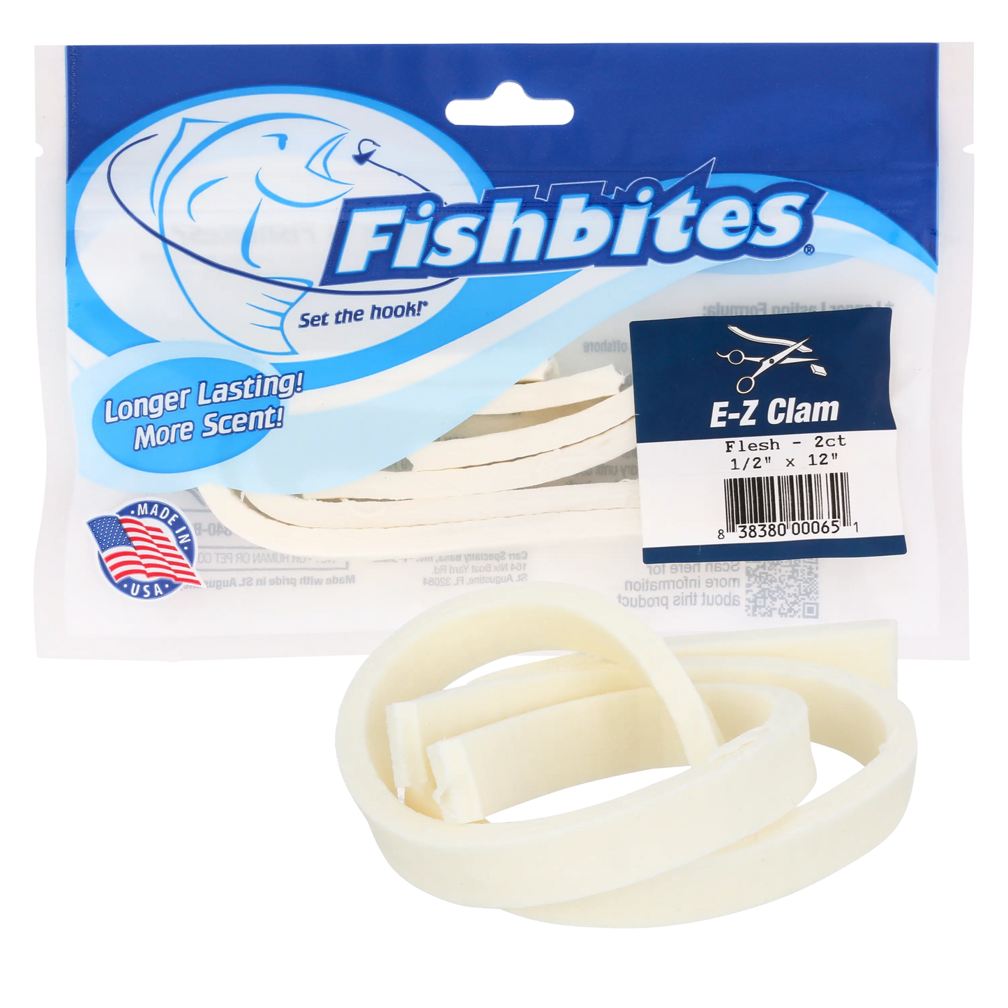 Fishbites E-Z Baits - Clam - Long Lasting