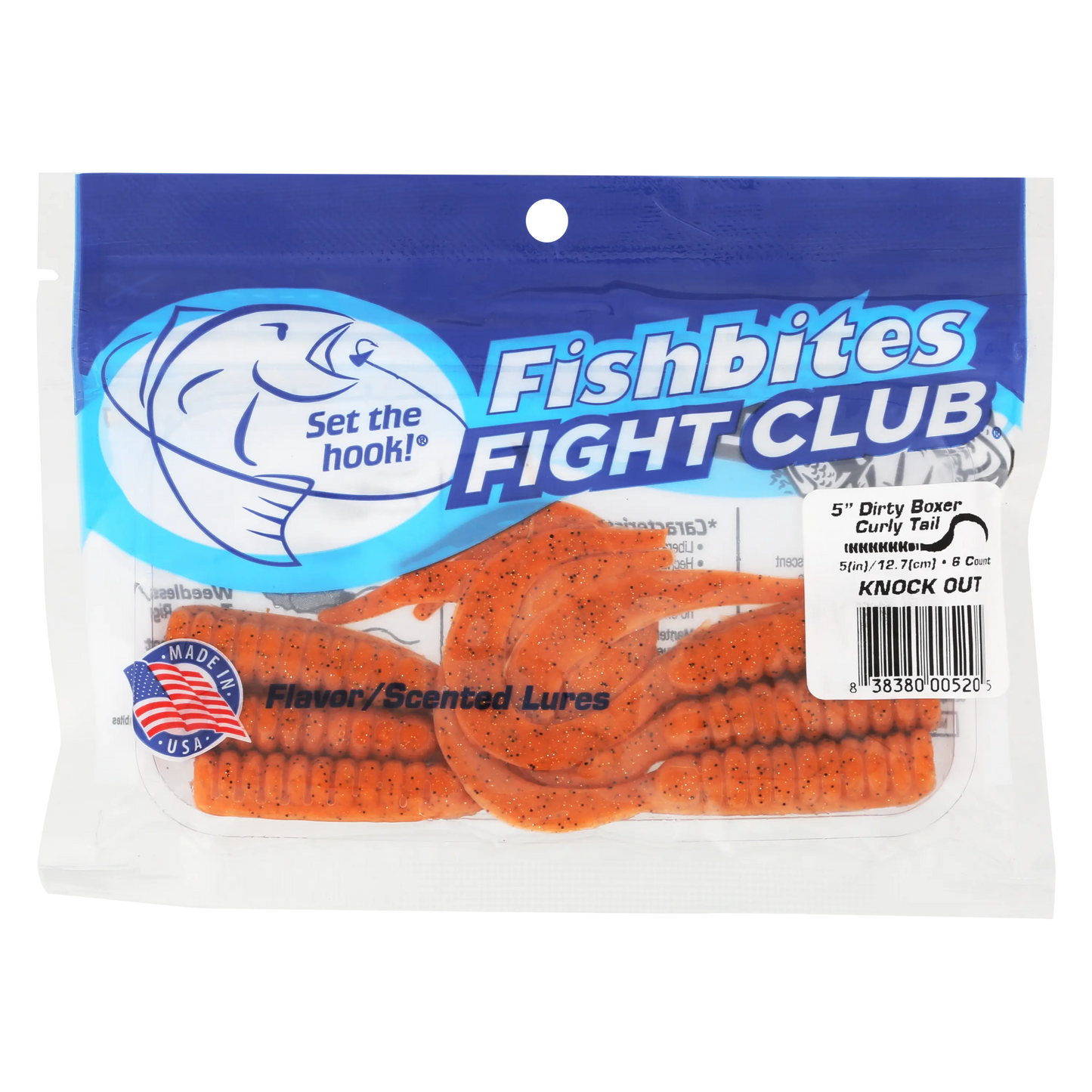 Fishbites Fight Club 5" Dirty Boxer Curly Tail
