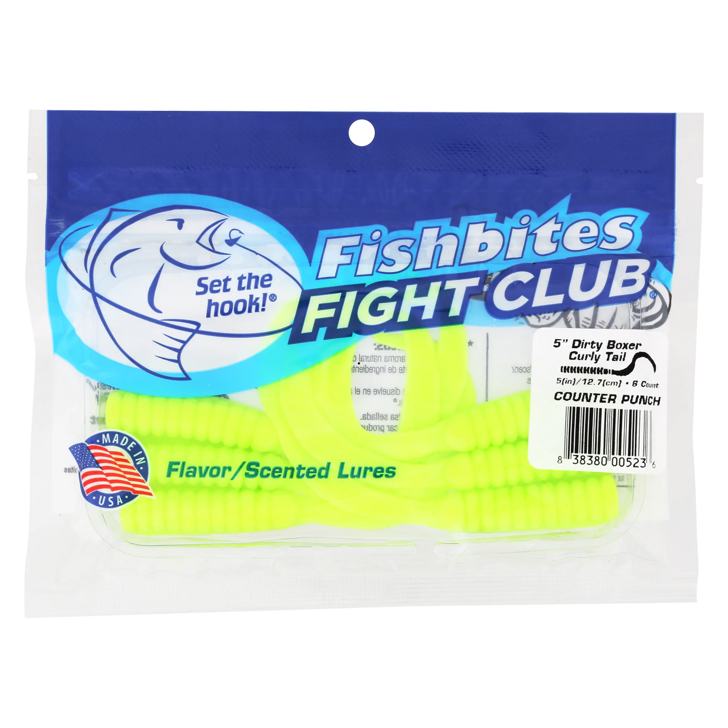 Fishbites Fight Club 5" Dirty Boxer Curly Tail