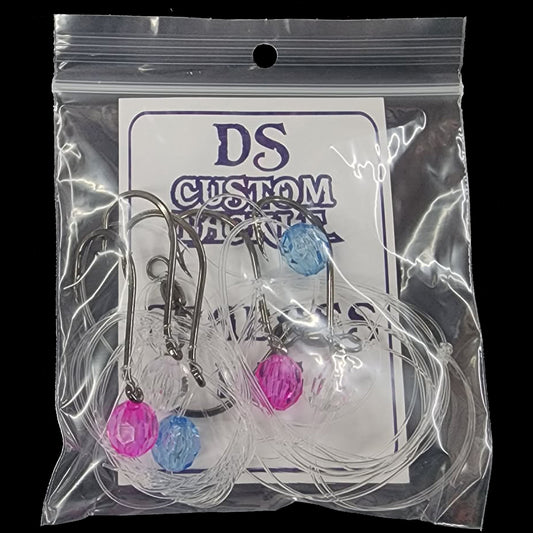 Sea Bass Rig - Triple Drop - Glo-Beads - 2pk